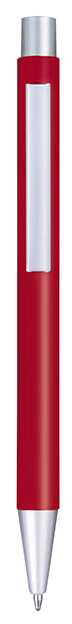 Penna in alluminio satinato, colore rosso